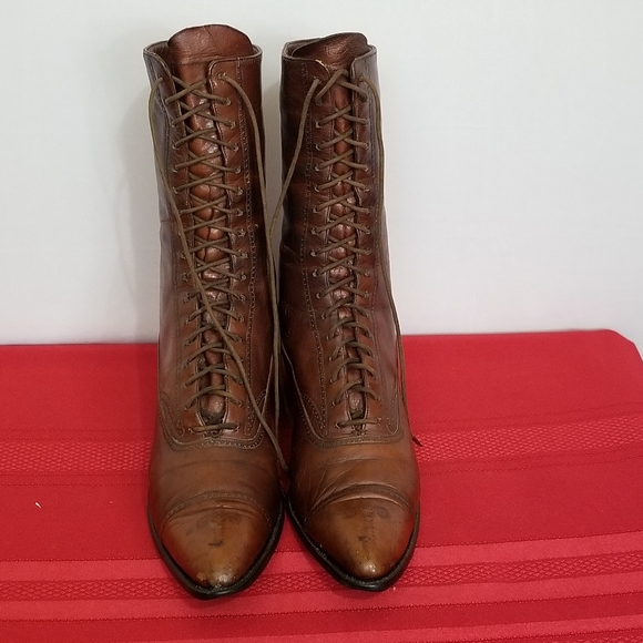 Antique Victorian era lace up boots. Early 1900s - Picture 3 of 12